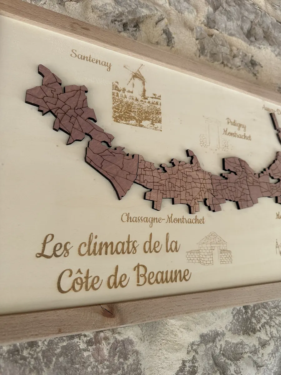 Tableau décoratif 3D en bois – Côte de Beaune