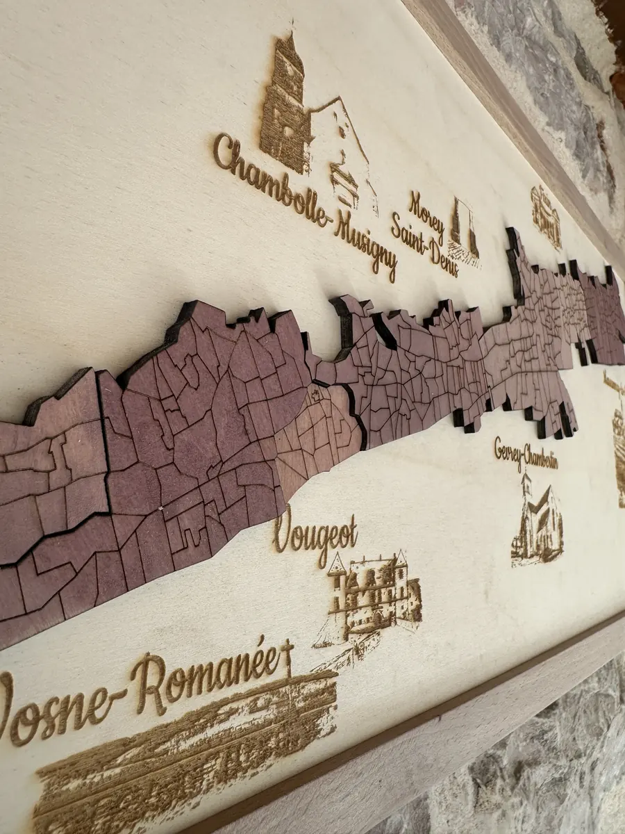 Tableau décoratif 3D en bois – Côte de Nuits