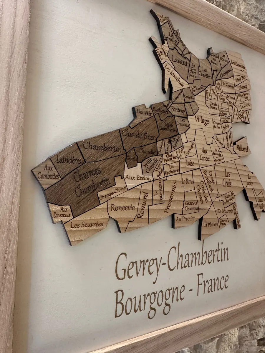 Tableau décoratif 3D en bois – Village de Bourgogne
