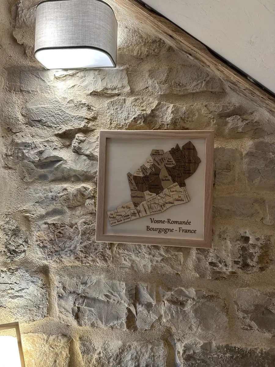 Tableau décoratif 3D en bois du village de Vosne-Romanée
